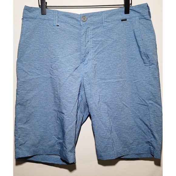 Travis Mathew Other - TravisMathew Beck Mens Golf Shorts Blue Heathered Stretch Size 34 10in Inseam
